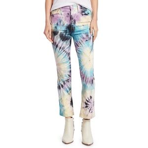 Mother The Tripper High-Rise Crop Tie Dye Jeans Size 23